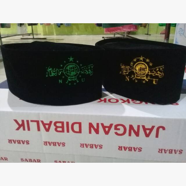 Songkok kopyah peci hitam motif NU Ac