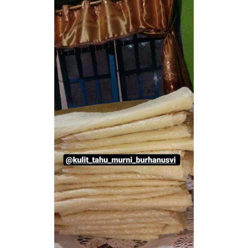 KULIT TAHU MURNI ISI 50 LEMBAR bisa untuk dimsum, ekado, sup dll, sudah bersertifikat HALAL MUI