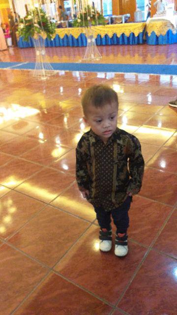 Sb Collection Atasan Kemeja Medy Lengan Panjang Batik Anak Laki-laki