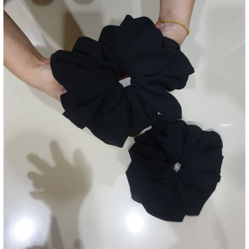 SUPER JUMBO INNER Hitam KUNCIR HIJAB /SCRUNCHIE CEPOL HIJAB