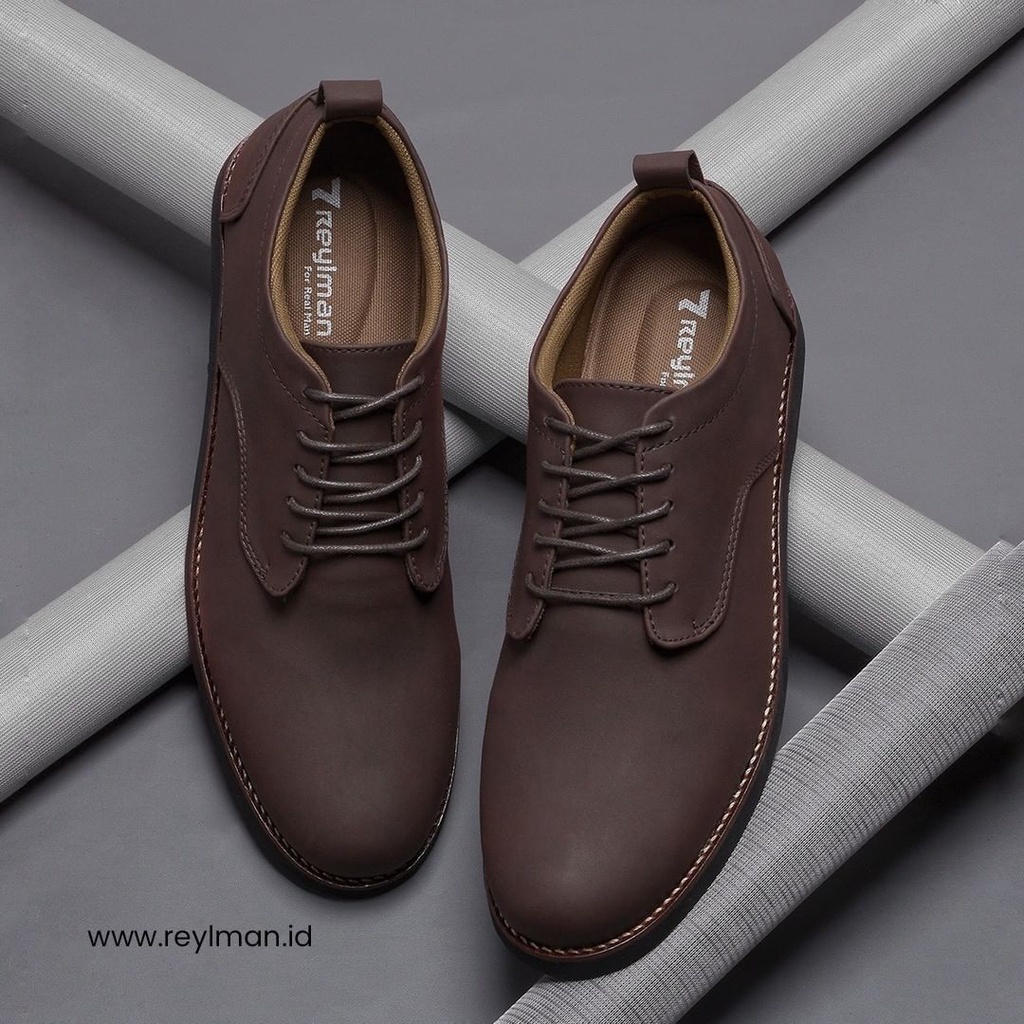 Sepatu Formal Resmi Kerja Kantor Kasual Pria FATIMMAHSHOES Kulit Pu Pria