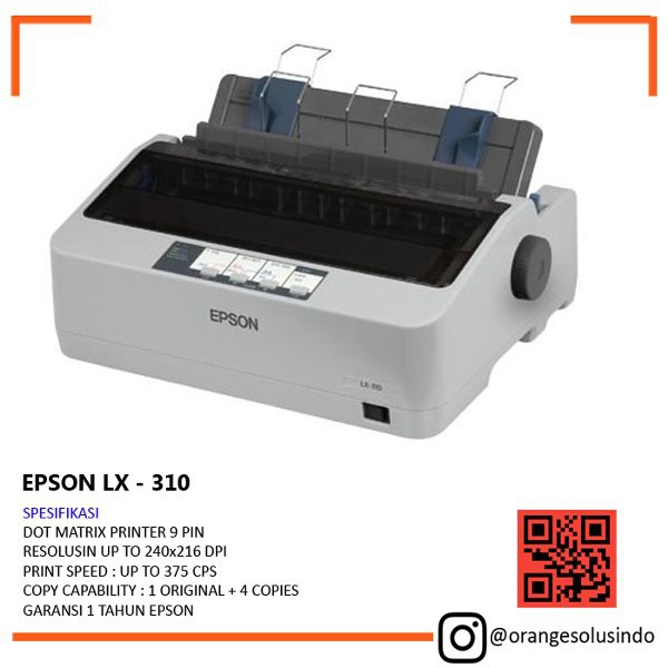 PRINTER DOT MATRIX EPSON LX310 - EPSON LX310 - EPSON DOT MATRIX - EPSON PRINTER LX310