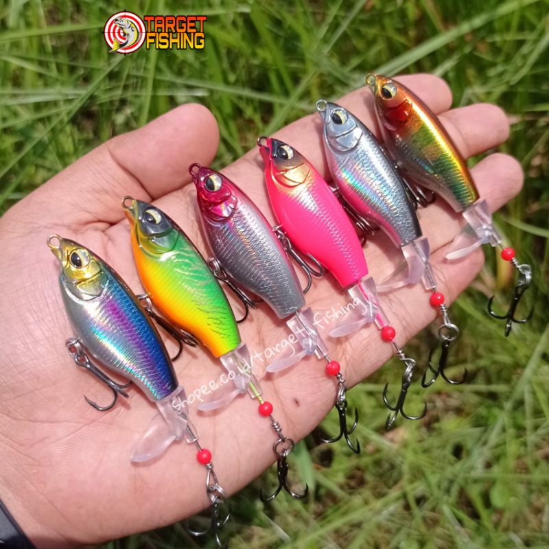 Whopper Plopper MINI 6cm 11gr - Umpan Casting Gabus Top Water Propeller Mini