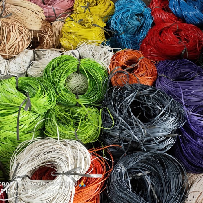 BAHAN TALI ROTAN SINTETIS / TALI ROTAN PLASTIK SINTETIS / TALI SAUNG BAMBU GAZEBO - TALI KOKEDAMA