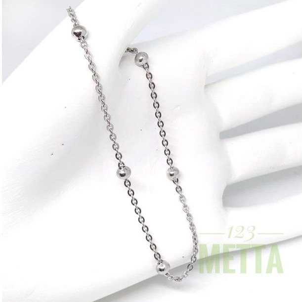Gelang Titanium Wanita Silver Gaya Korea simple anti karat
