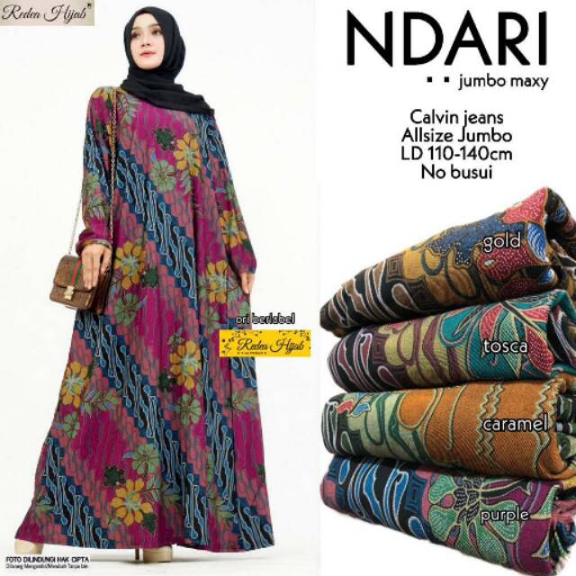 Baju Murah Gamis Longdress Muslim Ndari Jumbo Maxy