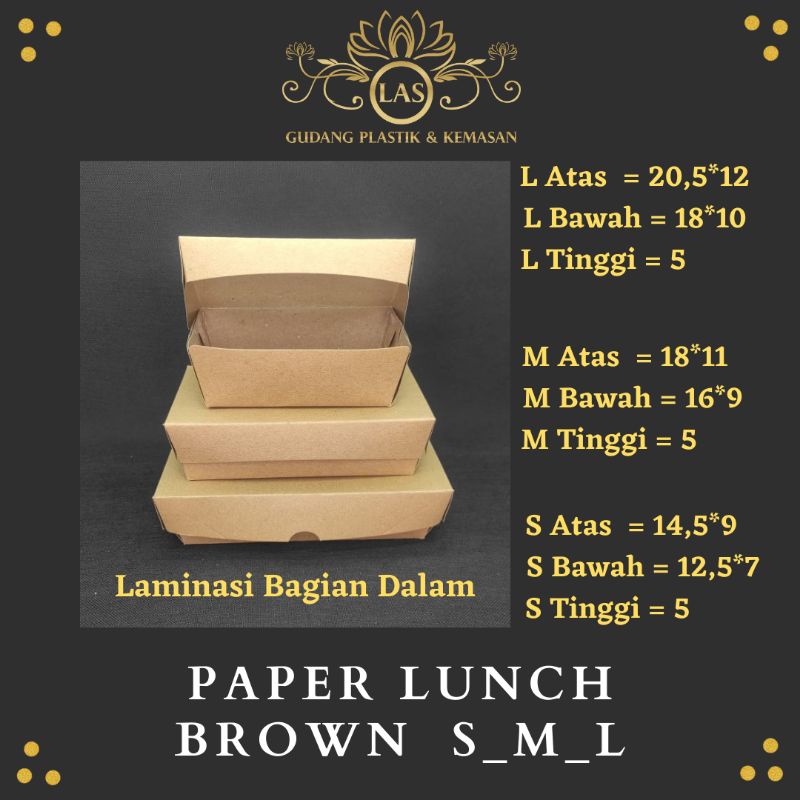 Paper Lunch Putih / Paper Lunch Coklat / Kraft