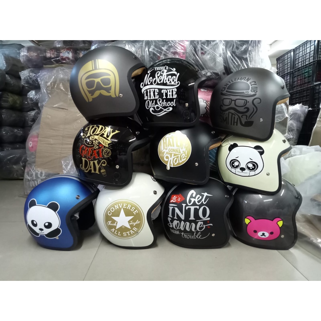 Helm Bogo Motif + Kaca