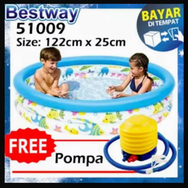 Bestway 51009 Kolam Renang Karet Anak Ocean Life Pool ...