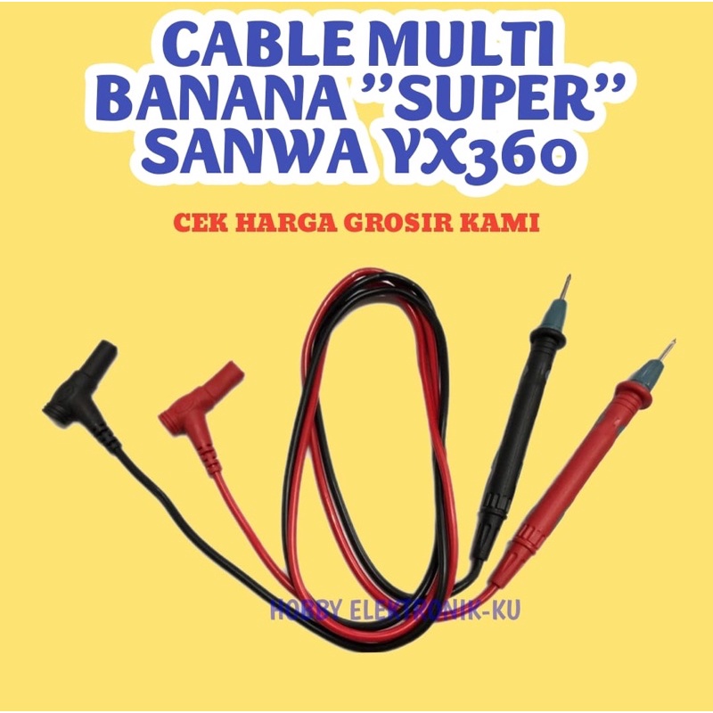 KABEL MULTIMETER CABLE MULTITESTER BANANA SUPER SANWA YX360