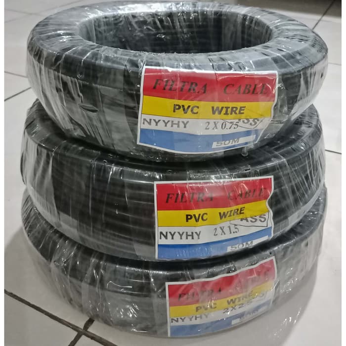 FILTRA KABEL NYYHY 2x1.5 NYYHY 2x1,5 NYYHY 2 x 1.5 NYYHY 2 x 1,5 50M - Putih Termurah