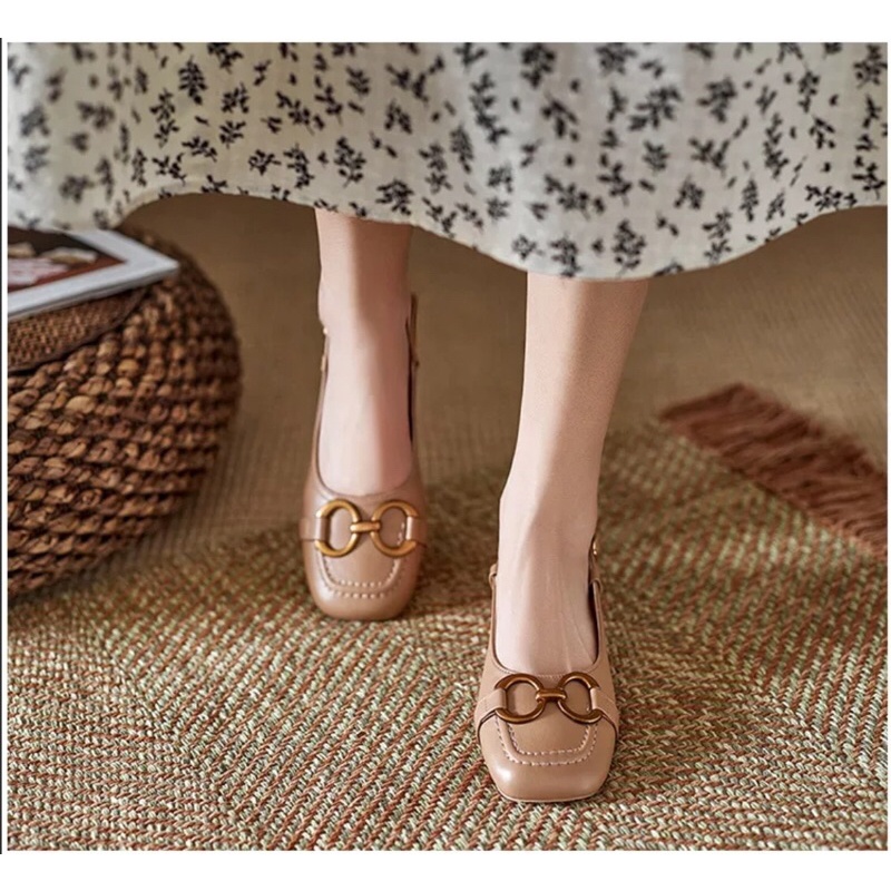 SG0621 syafniegalery  Ballerina Simple Sling Back Flat Shoes import