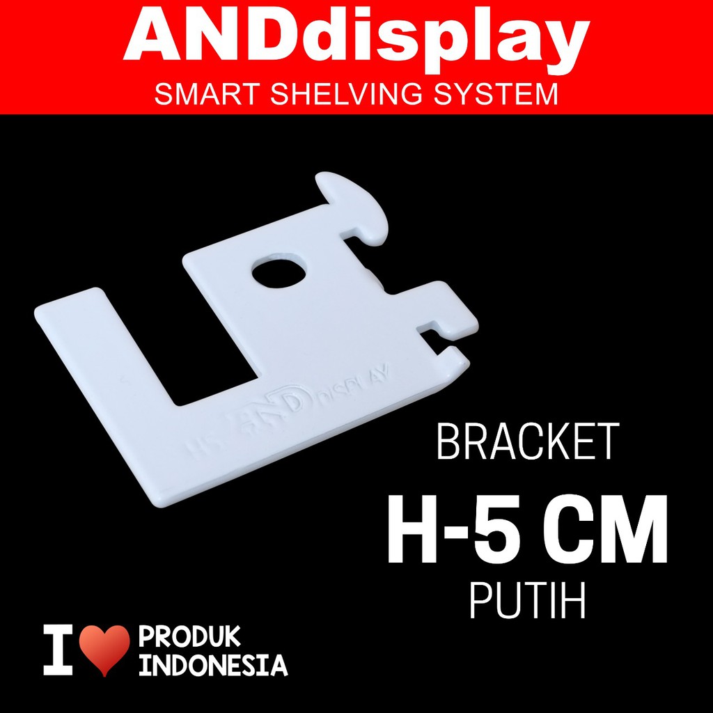 DAUN BRACKET H 5 CM PUTIH NEW BREKET PIPA KOTAK