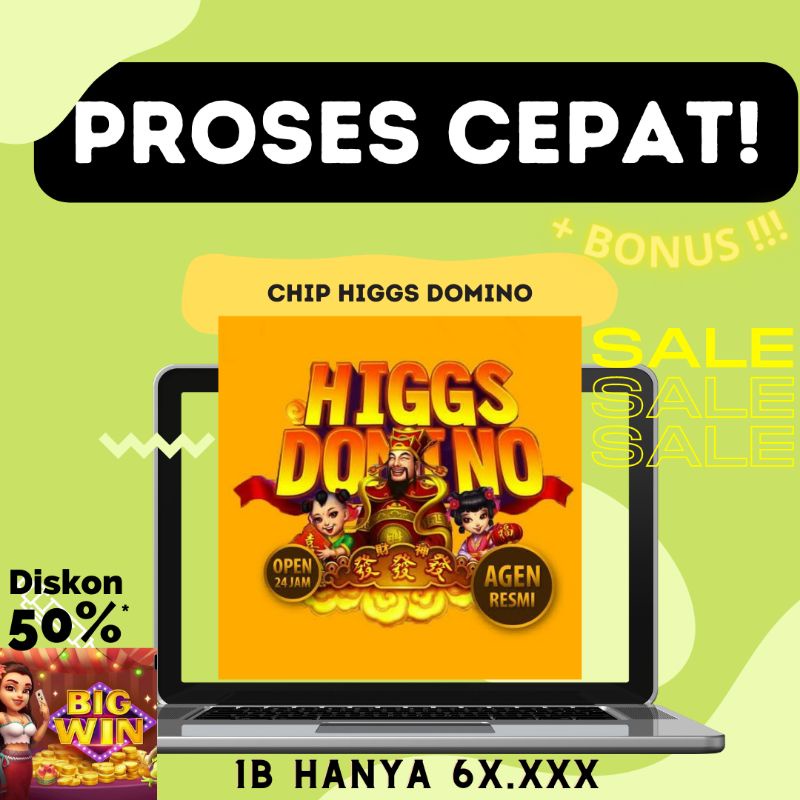 Cip Chip Koin Emas Kuning Higgs Domino 30M - 200M