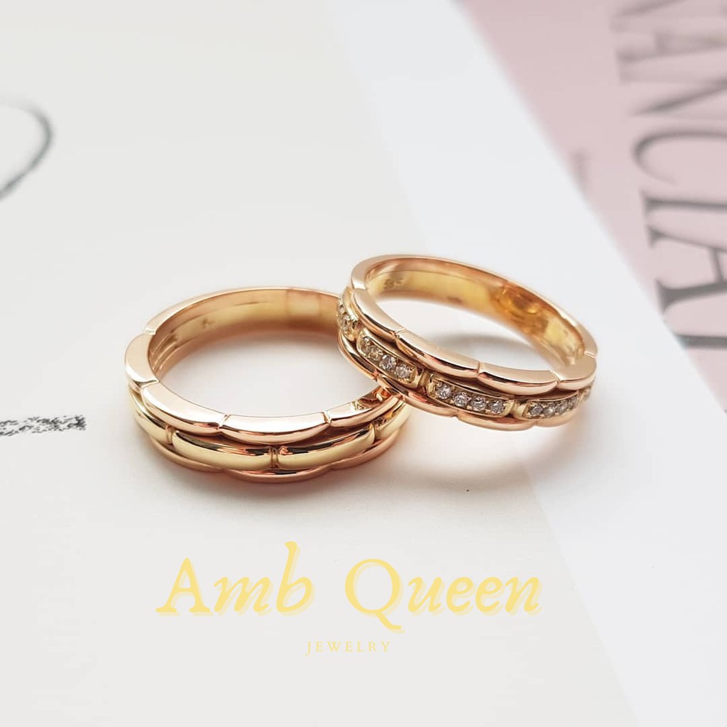 Cincin Pria Dan Wanita Emas Kadar 50% dan Platinum kadar 10% Eksklusif