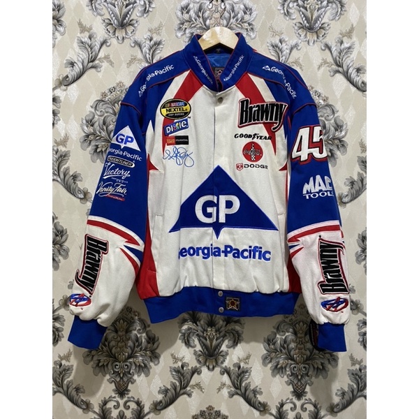 Jaket Nascar Vintage Kyle Petty Georgia Pacific JH DESIGN Original