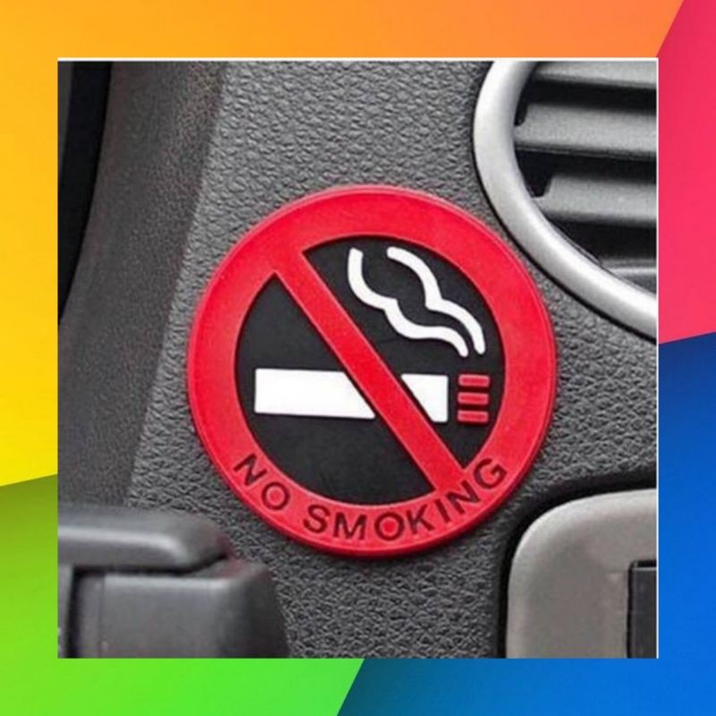 Sticker No Smoking Stiker Rokok Mobil Rumah Kantor