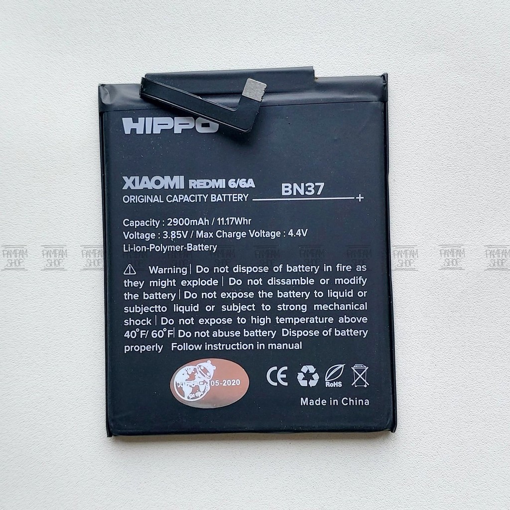 Baterai Hippo Double Power Original XiaoMi BN37 Redmi 6 6A 6 A Batre Batrai Battery Dual Handphone