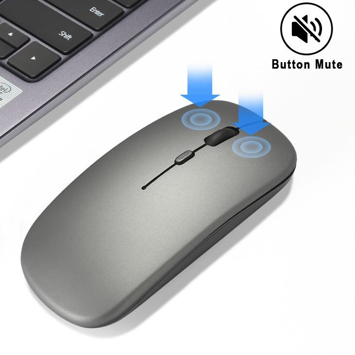 Baru Bermanfaat GROTIC Mouse Wireless X1 Silent Rechargeable 2.4Ghz 1600DPI dengan Receiver USB untuk  PC Laptop