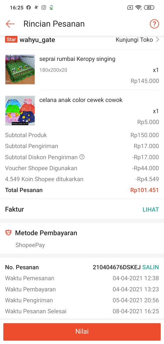 Seprai Rumbai Merry Cream