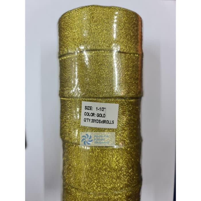 

PITA GLITTER 1 1/2 inch (4 cm) Roll / SILVER GOLD EMAS PERAK 40MM KADO - GOLD RJT