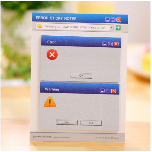 

GROSIR STICKY NOTES MEMO STICK IT DENGAN MOTIF DESKTOP ERROR CUCI GUDANG