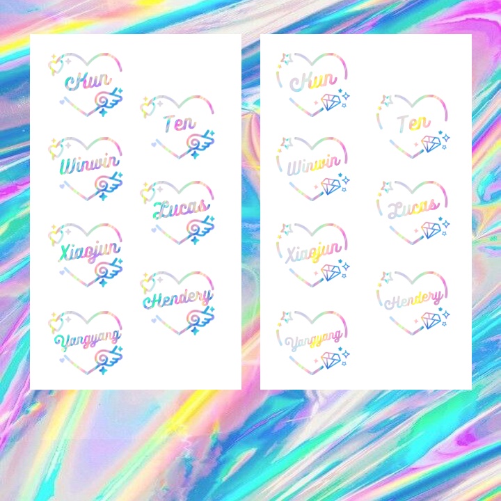 (MIN. 3PCS) STICKER WAYV HOLOGRAM DECO FANMADE STIKER HIASAN LIGHTSTICK LAPTOP HANDPHONE