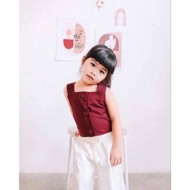 LUNA TOP | Baju Anak | Baju Atasan Anak Perempuan | Baju Anak Perempuan | Baju Katun Anak | Tanktop Anak