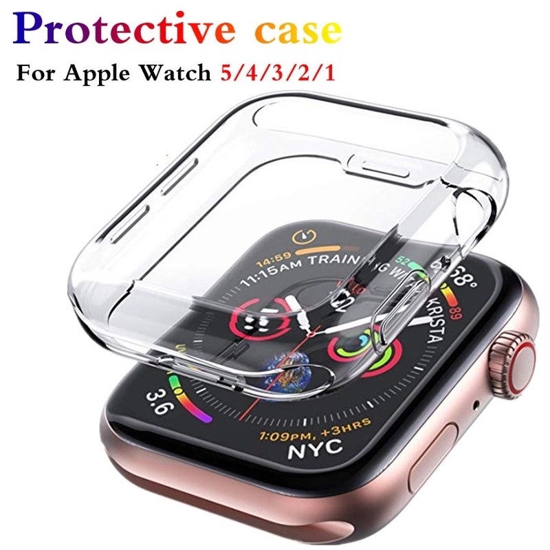 360cover Jam Tangan Slim Untuk Apple Watch Case8 ultra 6 SE 5 4 3 2 1 49mm 42MM 38MM Soft Clear TPU Pelindung Layar i-Watch 4 3 44MM 40MM