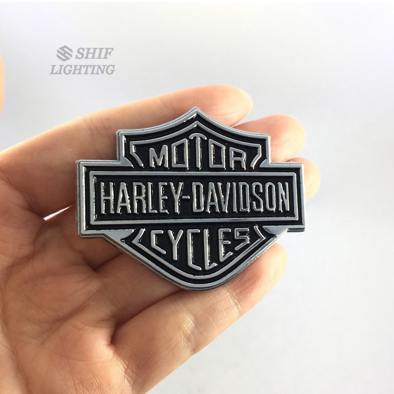 1Pc Stiker Emblem / Badge Motor Harley Davidson Bahan Metal