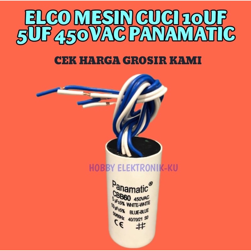 ELCO MESIN CUCI 10UF 5UF 450VAC PANAMATIC