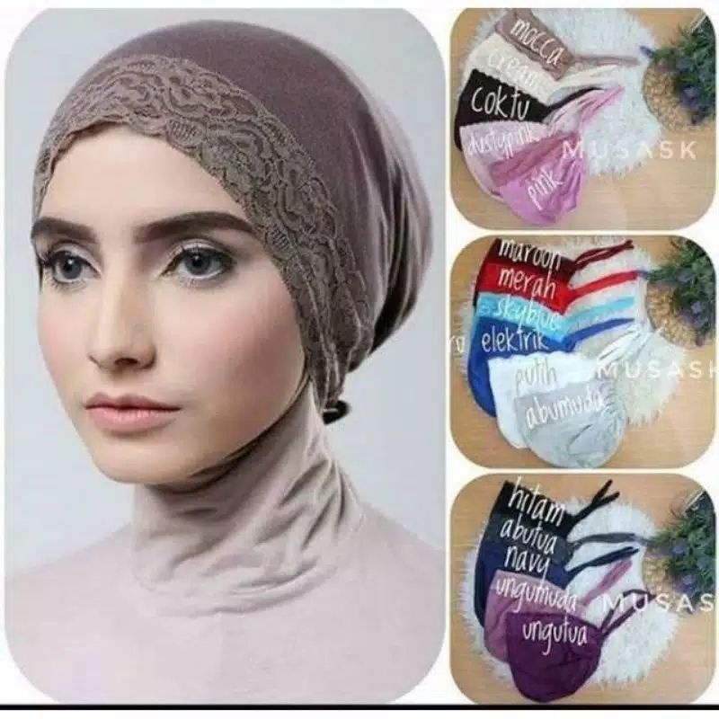 CIPUT RENDA TALI/DALAMAN KERUDUNG RENDA TALI