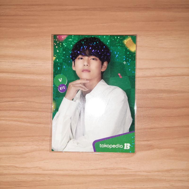 BTS V Taehyung Postcard PC Photocard Toko Hijau Ijo