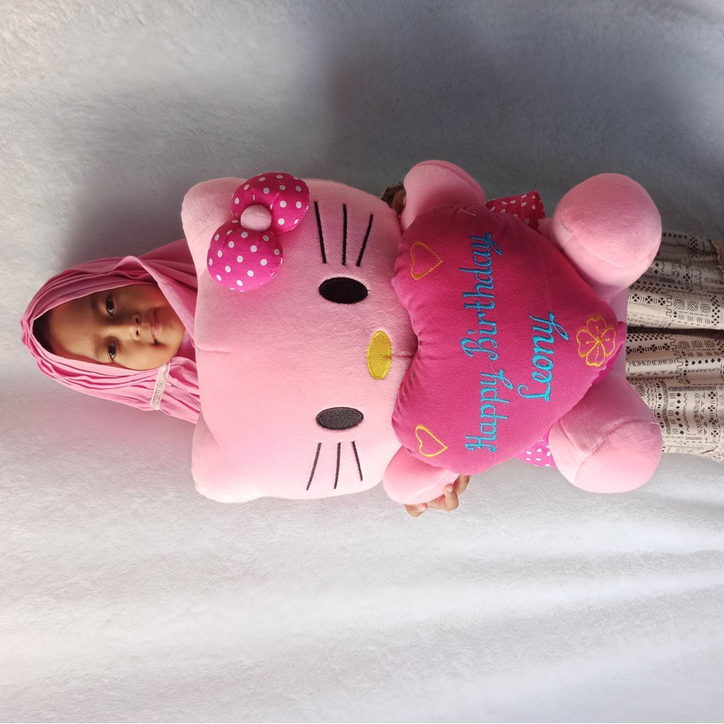 Boneka hello Kitty XL POLOS gratis ukir nama atau photo 50CM