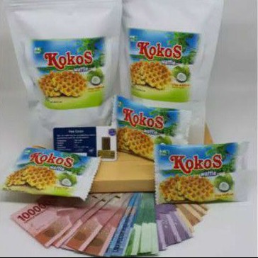 

biskuit kokos/wafer waffle berhadiah uang tunai/emas