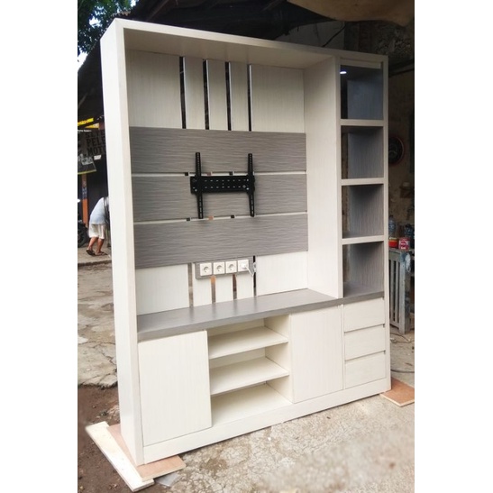 lemari tv lemari partisi lemari pajangan furniture custom
