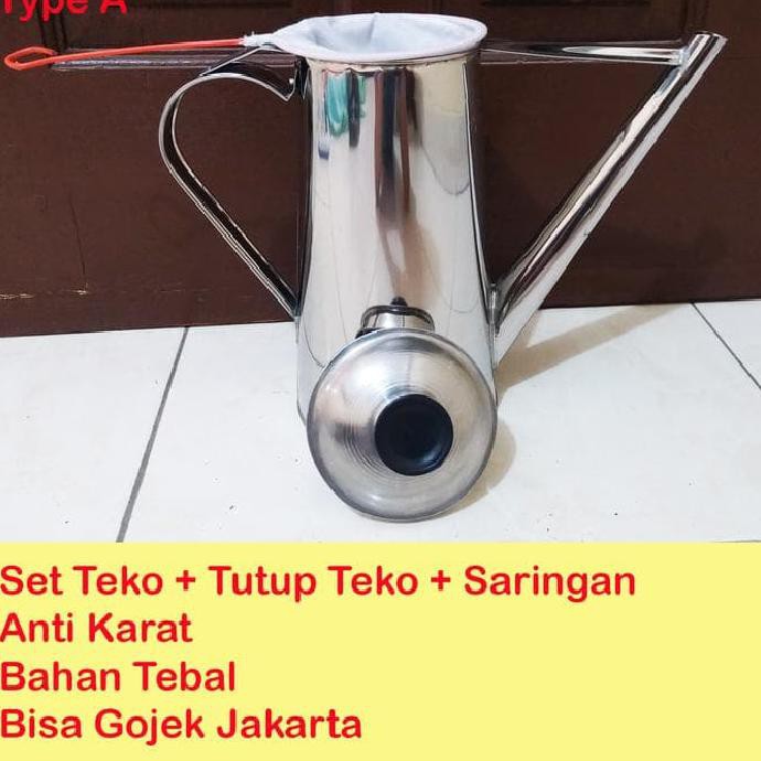 DU Grosir Set Teko Thai Tea + Saring | Teh Tarik Dum Dum Murah