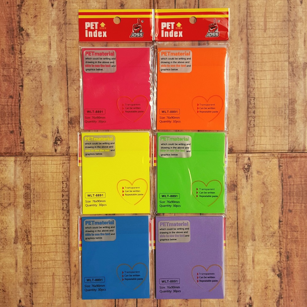 

Sticky Notes 76X90mm - Book Marker PET Joss WLT8891