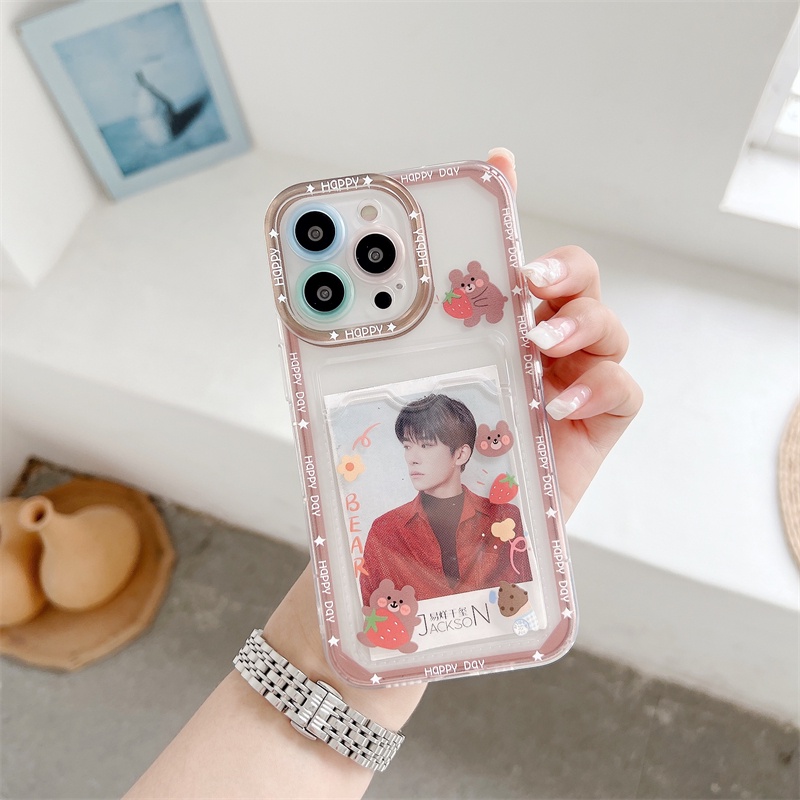 Soft Case Pelindung Lensa Transparan Motif Kartun Doraemon Beruang Untuk iPhone 12 13 Pro MAX 11 X XR XS MAX 7 8 Plus