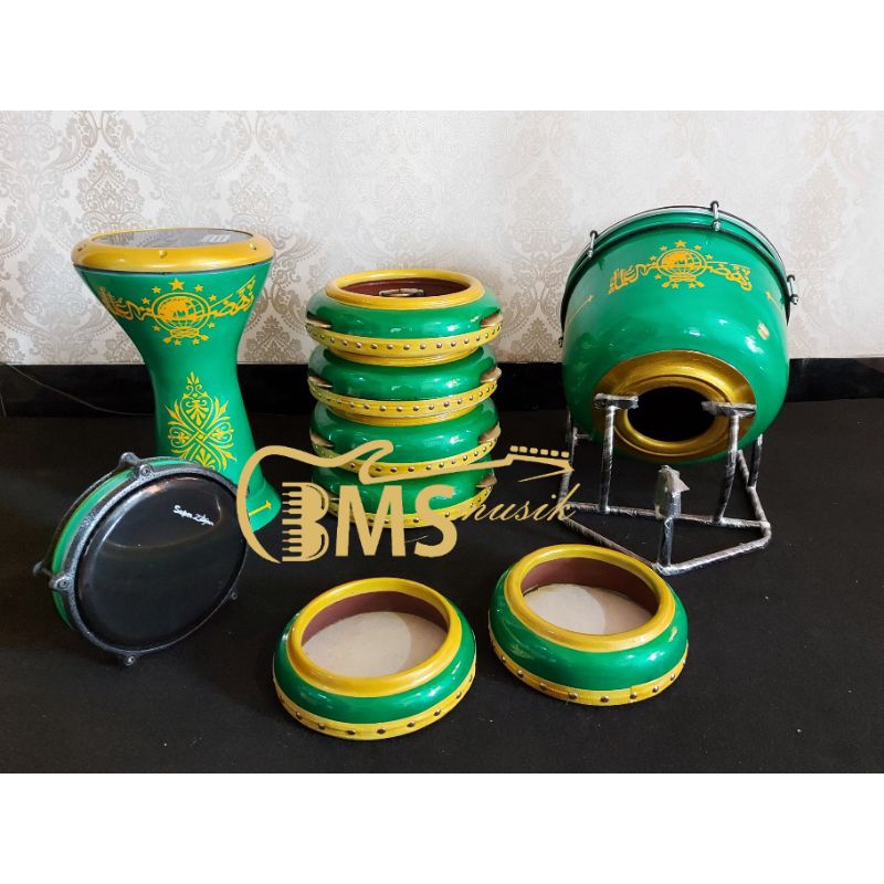 PROMO Fullset Alat Rebana Hadroh Jepara Darbuka (Bisa Custom warna) Garansi 4 Bulan