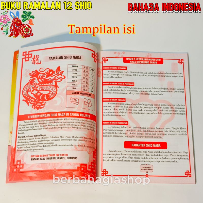 Buku Ramalan Keberuntungan 12 Shio Di Tahun Kelinci 2023 Bahasa Indonesia Tentang Usaha Keuangan Percintaan Dan Keluarga Karangan Shen Yen