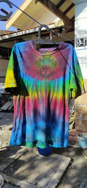 Kaos katun tie dye XL