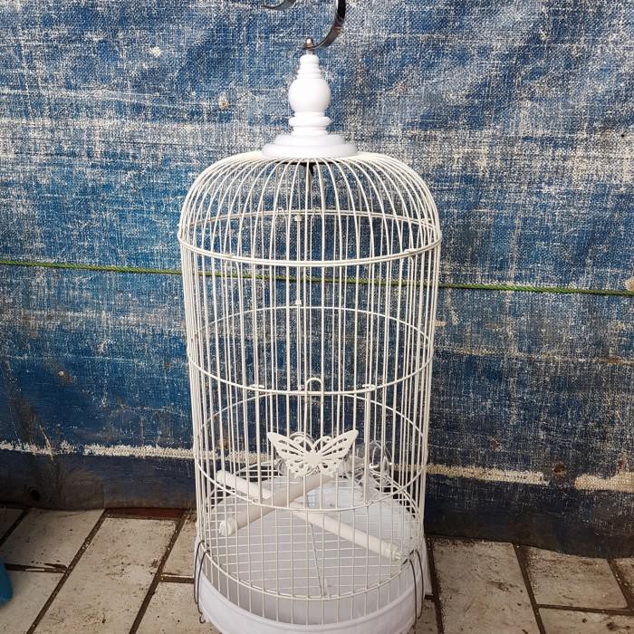 Lianp | Kandang Besi Pleci Merk Boom Diameter 20Cm - Putih Kekinian Terlaris