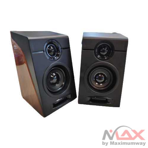 First Eye 950 HiFi Desktop Multimedia Stereo Speaker 2.0 Channel Warna Hitam Coklat