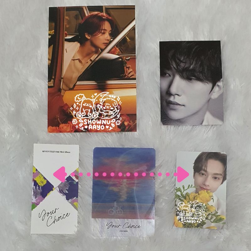 SEVENTEEN YOUR CHOICE ALBUM ONE SIDE JUN JEONGHAN JOSHUA PC PHOTOCARD POSTCARD MINGYU WONWOO