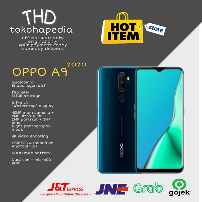 OPPO A9 2020 128GB (8GB RAM) Garansi Resmi Indonesia