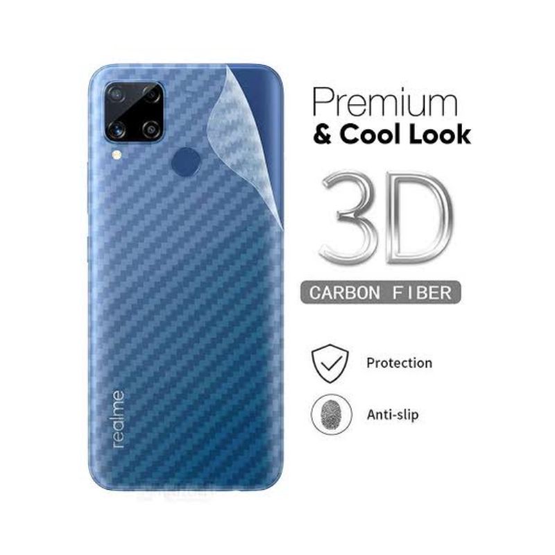 Garskin Anti Jamur Realme 3pro/Realme 8/8Pro/Realme C20/Realme C21/Realme C25 Carbon Skin Cover