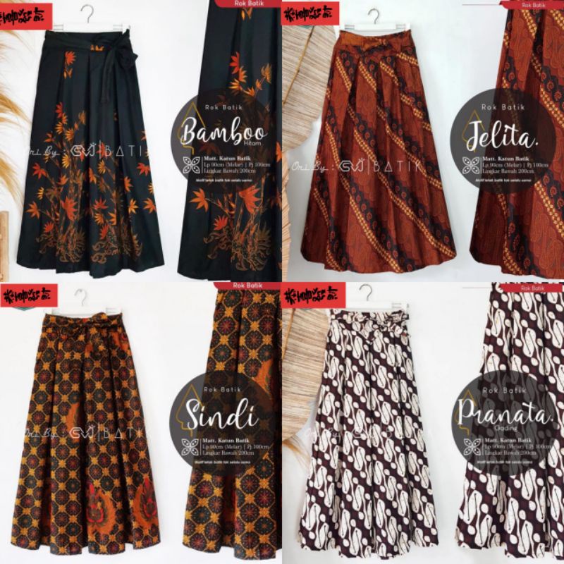 ROK BATIK PANJANG BAMBOO JELITA PREMIUM UNGGUL JAYA