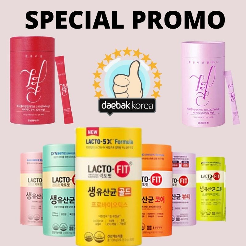 Lacto fit Probiotics / Lemona Gyeol Nano Collagen  isi 10 stick / Special Promo