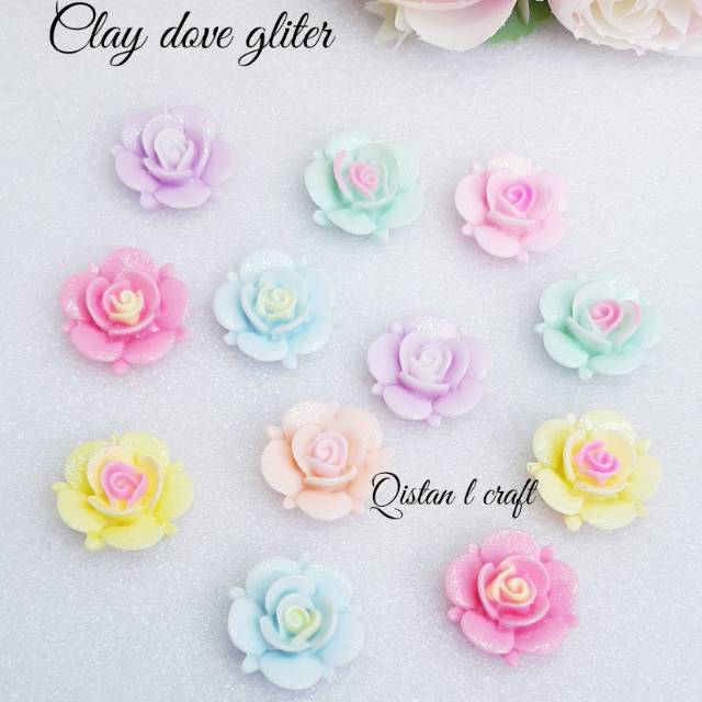 30pcs dan 12pcs clay glitter